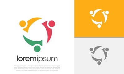 Global Community Logo Icon Elements Template. Community human Logo template vector. Community health care. Abstract Community logo