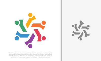 Global Community Logo Icon Elements Template. Community human Logo template vector. Community health care. Abstract Community logo