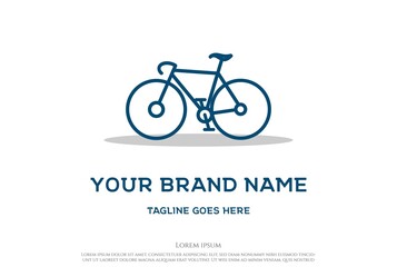 Simple Minimalist Bike Bicycle Sport Store Logo Design Vector