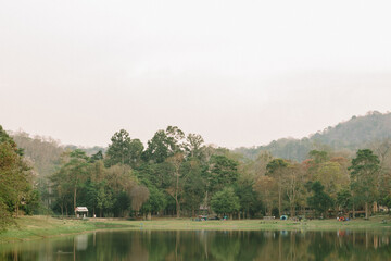  Khao Ruak Reservoir at Namtok Samlan National Park in Saraburi Thailand is a reservoir that tourists come to relax