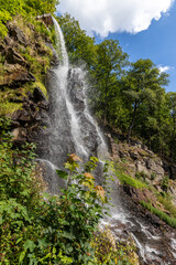 Fototapeta na wymiar Trusetaler waterfall near Brotterode-Trusetal in Thuringia