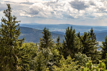 Scenic view from the mountain big Inselsberg