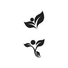 Leaf and Shutter Lens Aperture for Nature Photographer logo design inspiration