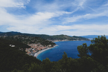 Obraz premium A panoramic view of Noli, Liguria - Italy