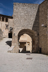 door of the Medicea square in the town of santo stefano di sessanio abruzzo