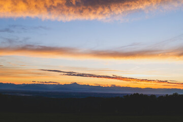 Obraz premium Overview of the hills in Alta Langa, Piedmont - Italy