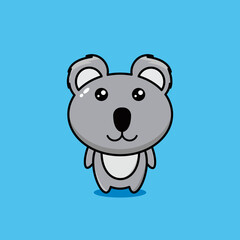Cute koala character vector design
