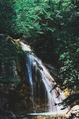 mountains waterfall