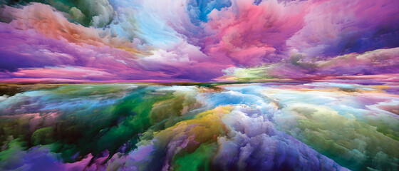 Obraz na płótnie Canvas Virtual Heaven and Earth