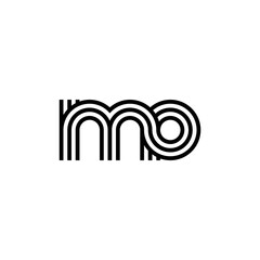 Letter MO logo creative modern monogram, many lines smooth geometric logo initials