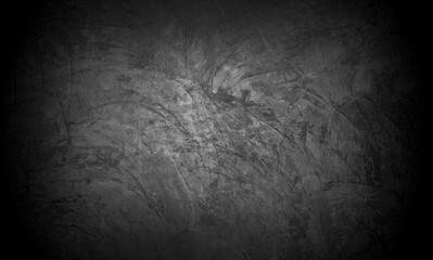 Old wall texture cement dark black gray  background abstract grey color design are light with white gradient background.