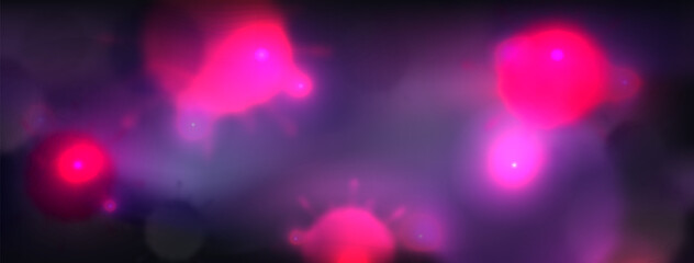 Abstract coronavirus COVID-19 under the microscope. Coronavirus disease COVID-19 infection medical background. Vector illustration