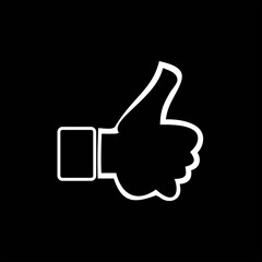 thumbs up for the like symbol icon, thumbs up icon vector symbol illustration