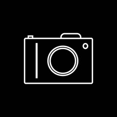 multimedia camera icon, camera icon vector symbol illustration