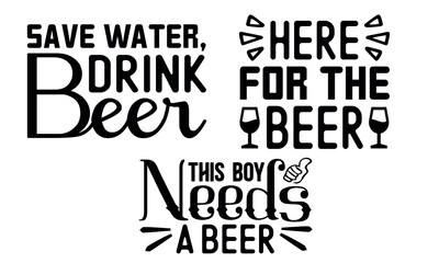 Obraz premium New Beer SVG T-shirt Design Template