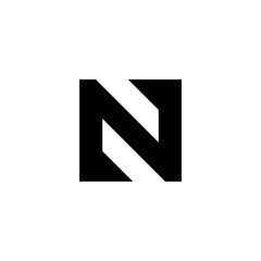 Initial letter N square, logo design inspiration