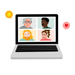 4 people in a zoom meeting