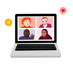 4 people in a zoom meeting