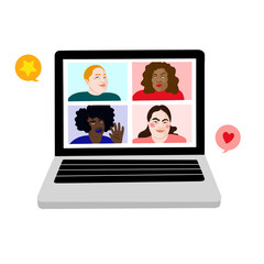 4 people in a zoom meeting