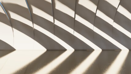 Obraz premium Futuristic architecture background curved walls in design interior 3d render