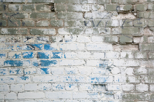 multicolored brick vintage wall with color spots