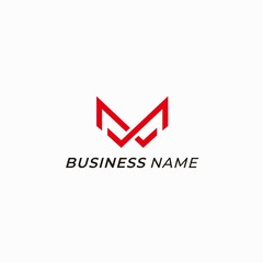 logo vector initial letter M and X