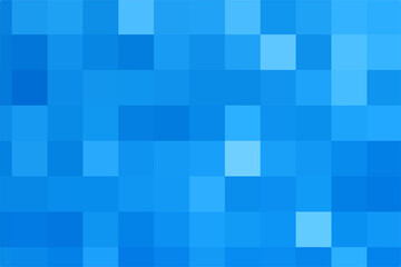 Vector blue background. Geometric texture from blue squares. Abstract pattern of square pixels. A backing of mosaic squares. Vector illustration - obrazy, fototapety, plakaty