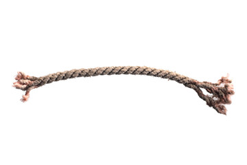 Piece of rope isolated on white background.