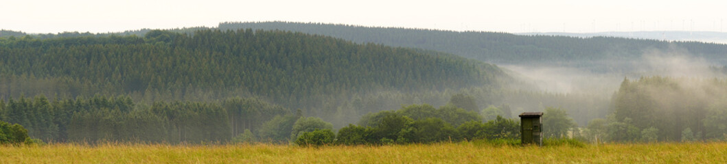 Obraz na płótnie Canvas Nebel im Tal Panorama