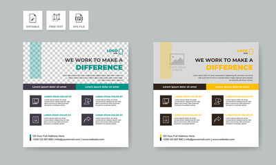 Creative Flyer Design Template | Corporate Flyer Design | Business Flyer, Leaflet, Poster Design Vector