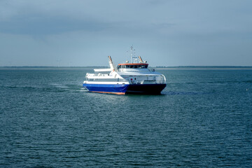 Fototapeta na wymiar The ferry Vlissingen-Breskens in Vlissingen , Zeeland province, The Netherlands