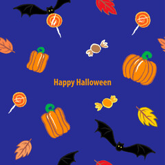 Happy Halloween seamless pattern texture