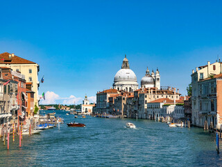 Fototapeta na wymiar scenic view to grand Canal in Venice, Italy
