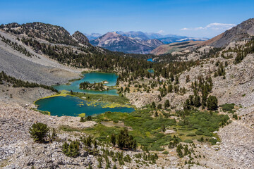 View from Duck Pass in Sierra Nevada mountains
