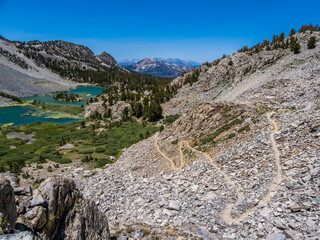 View from Duck Pass in Sierra Nevada mountains