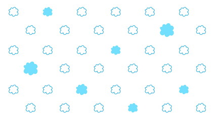 Cloud Pattern on White Background