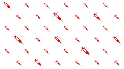 Syringe Pattern on White Background