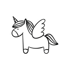 Unicorn. Mini tiny cute tattoo.