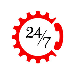 24 hour service icon	