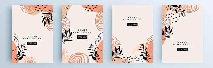 Modern abstract covers set, minimal covers design. Colorful geometric background, vector illustration.