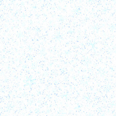 Hand Drawn blue Snowflakes Christmas Seamless Patt