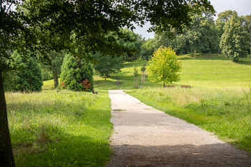 Park in worms city. Bright and shiny day, Germany