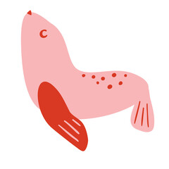 Isolated vector illustration of a seal for decoration
