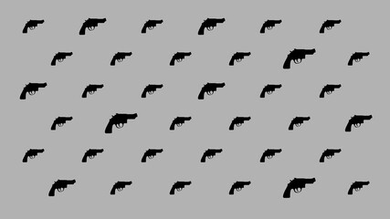Gun Pattern on Gray Background