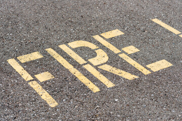 sign on the street - fire route