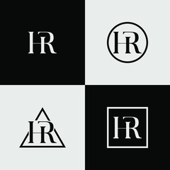 H and R letter logo design
