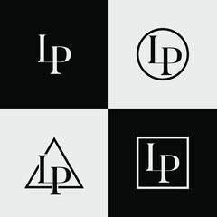 L and P letter logo design
