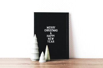 Merry Christmas and Happy new year postcard graphics holiday congratulation