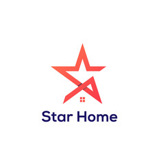 Obraz premium Star home logo design vector