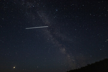 starry night sky on a warm summer night